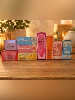 splash skincare 9 products eye mask balm stick scrub cream & glow cool stick